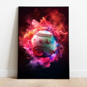 Plakat Baseball graffiti Sztuka uliczna Ściana Sztuka miejska Pop Art Deco Pomysły na prezenty Sport USA
