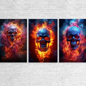 Skull Poster graffiti Street art Wall Urban Art Pop Art Deco Gift Ideas Crossbones Halloween