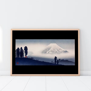 Japanese Print Mount Fuji by Hiroaki Takahashi Manga Japanese Art Woodblock Print Japan Gift Ideas