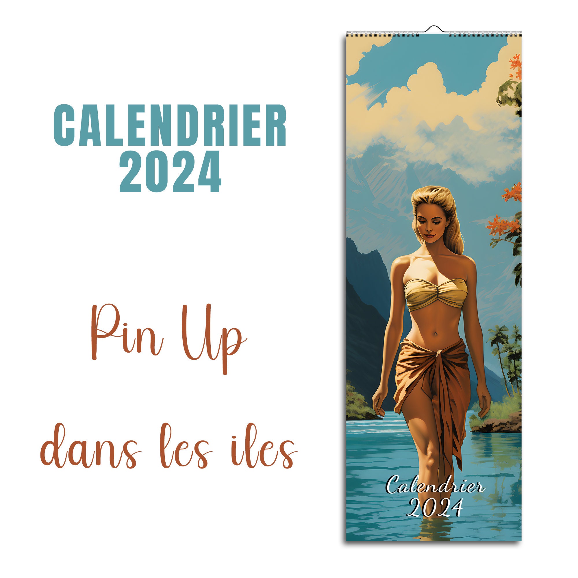 Agenda 2024: Original - Féminin - Feuilles exotiques - Semainier