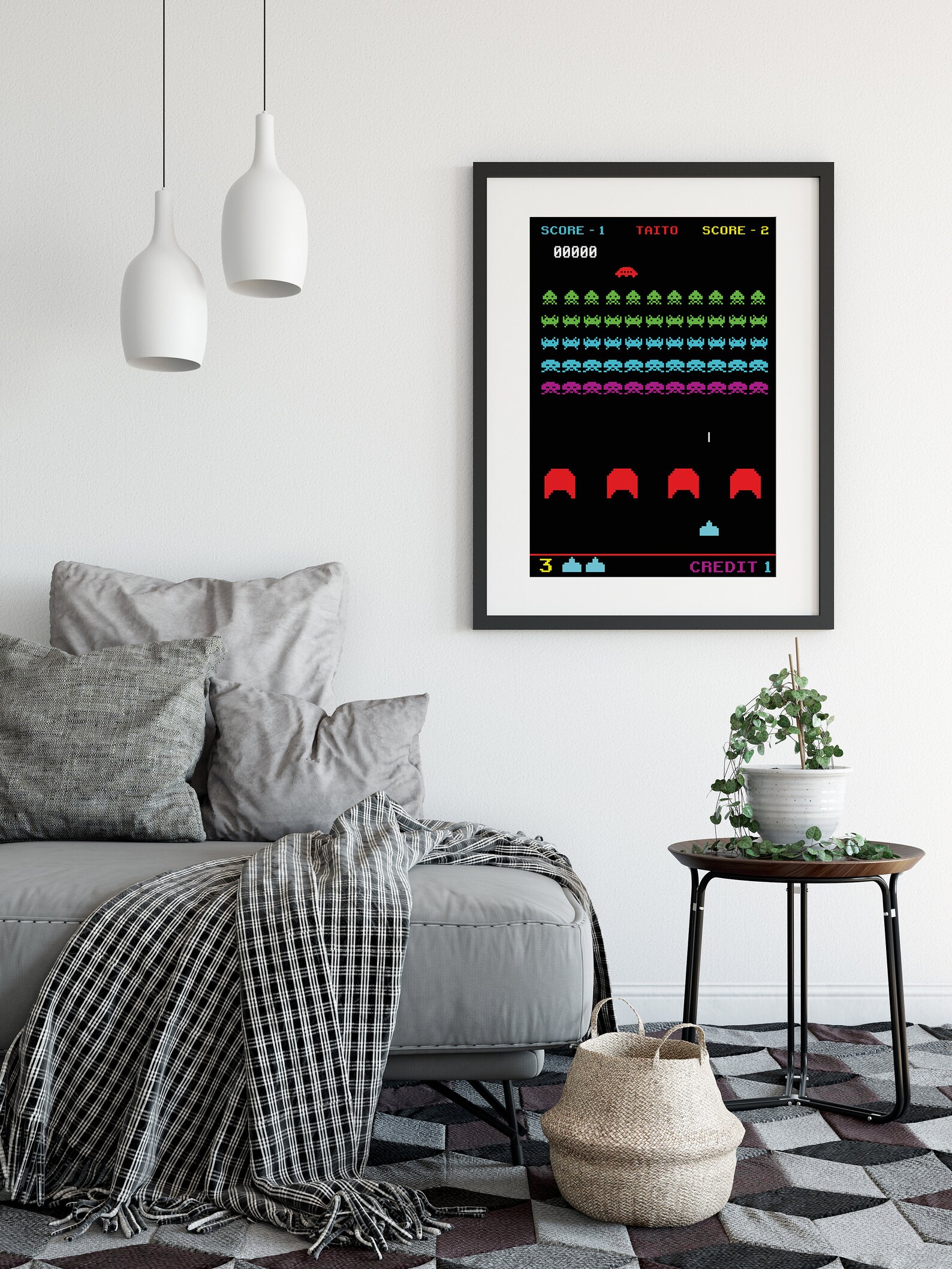 Space Invaders Arcade Game Poster Pixel Art Retro Gaming Vintage Geek ...