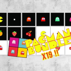 Pac-man Arcade Game Poster Pixel Art Retro Gaming Vintage Geek Atari 2600 Video Games Cadeau-ideeën Pacman bundel Pop Art Deco