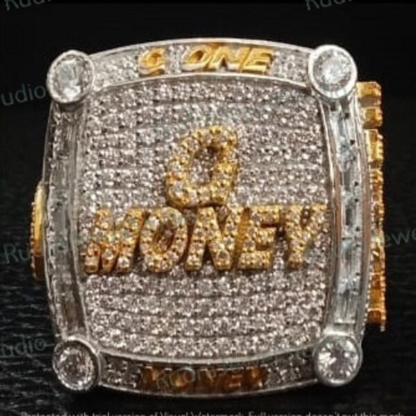 Icedout Diamant-Meisterschaftsringe, Billing Rapper Ring, Hip Hop Ring Iced Out Anfangsbuchstaben Logo Name Nummer Personalisieren Ring, Geschenk für Ihn