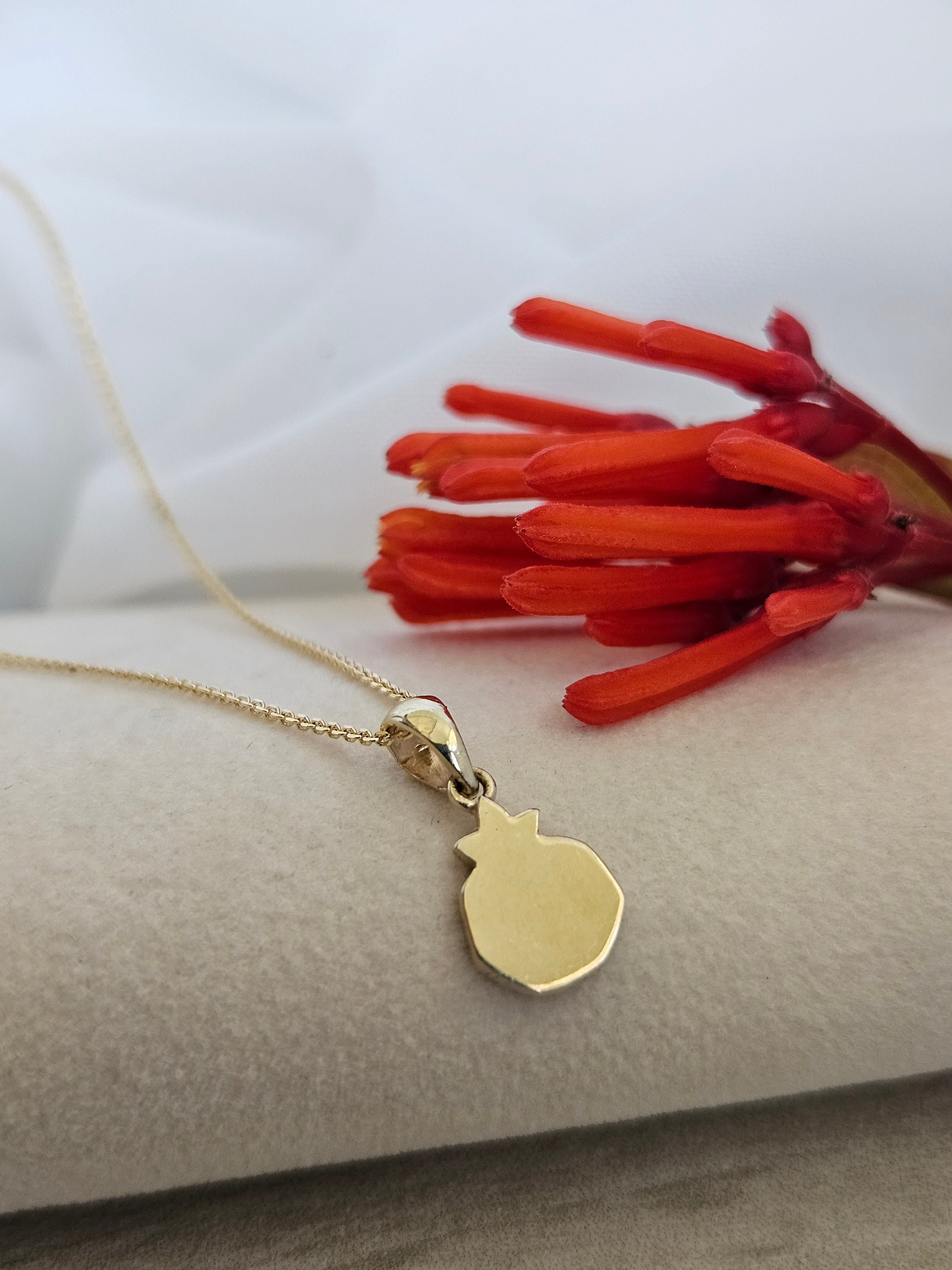 Pomegranate Necklace - Etsy