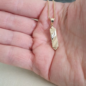 14k Gold Mezuzah Pendant, Bar mitzvah gift, Jewish pendant