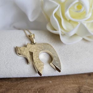 14k Gold Chai Pendant, gold Judaica Jewelry, Made in Israel