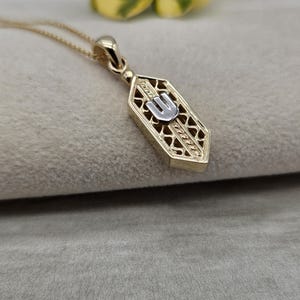 14k Gold Mezuzah necklace, Bar mitzvah gift, Jewish pendant