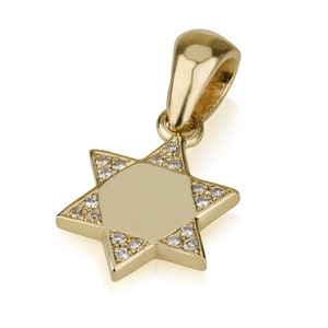 18k Magen David Pendant - Bat Mitzvah Gift - jewish jewelry