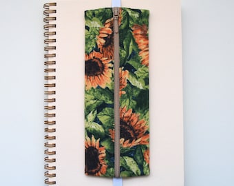 Pencil case / pencil case with elastic band sunflowers