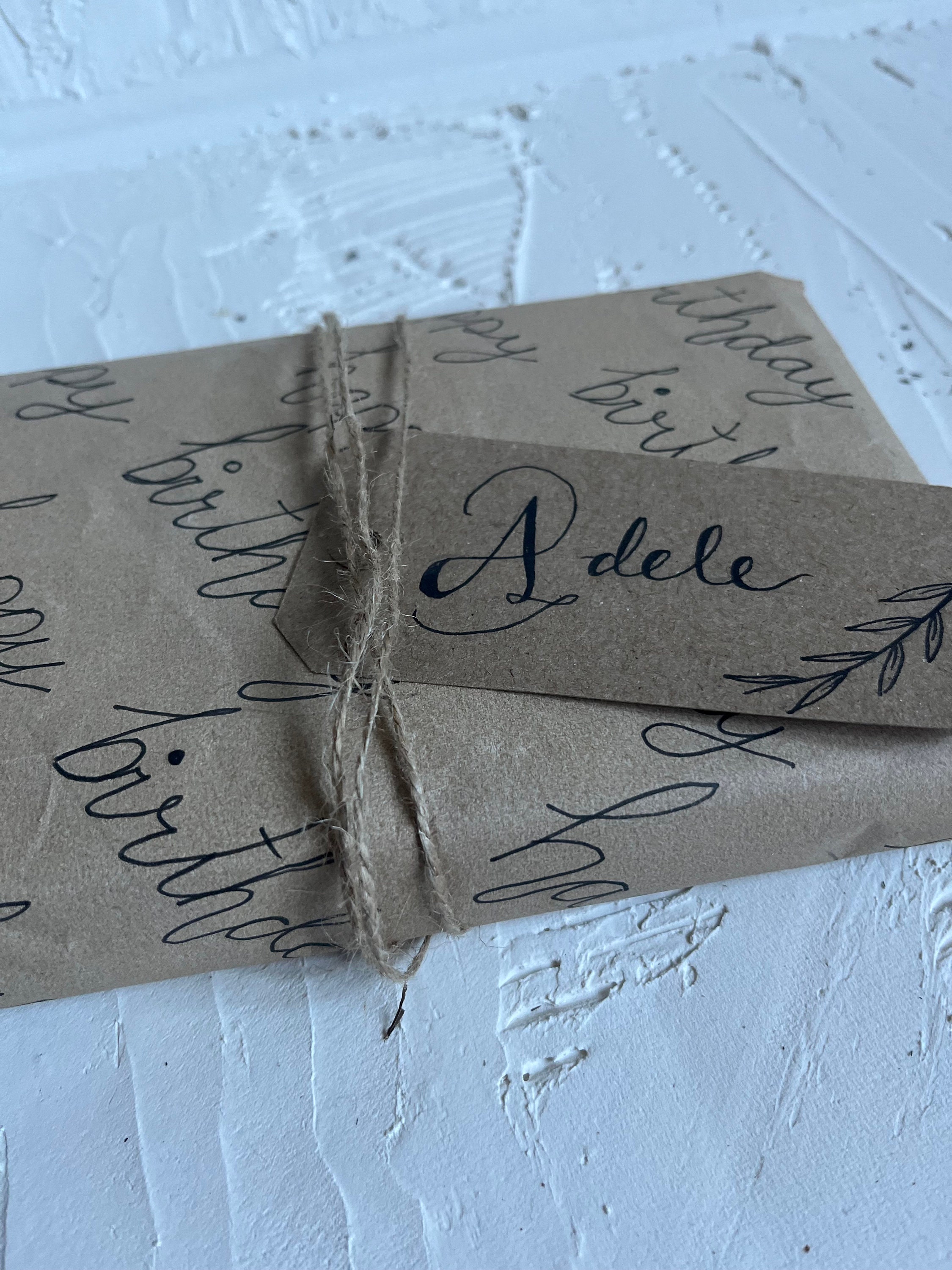 Hand Written Personalised Gift Wrapping Paper Birthday Present Custom ...