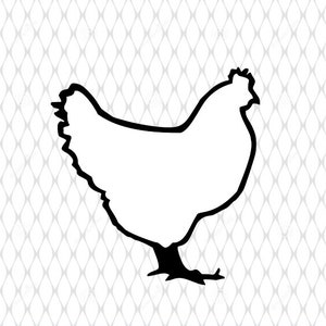 Chicken SVG PNG DXF Cut File For CnC Plasma Cutting, Routing, Inkscape Design, Laser Cutting, Engraving, Sticker, T-Shirt Design