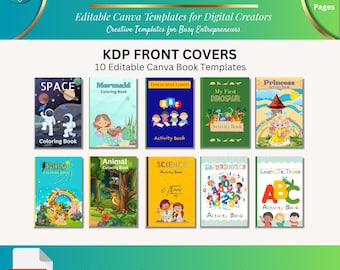 10 Canva Children’s Book Cover Templates | 6 x 9 in | KDP Ready PDFs