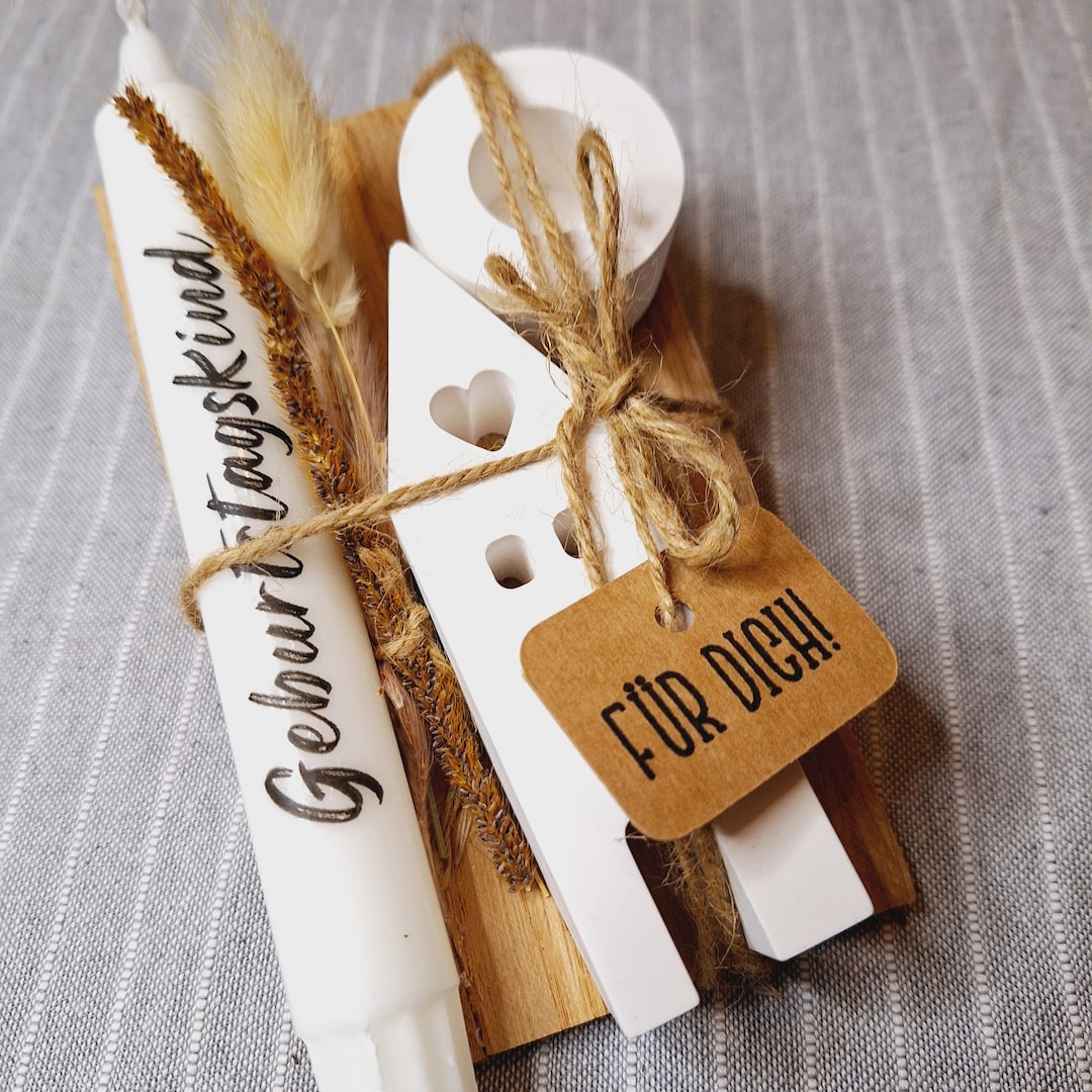 Geburtstagskind Kerze Mit Spruch Haus Lichthaus Geschenkset