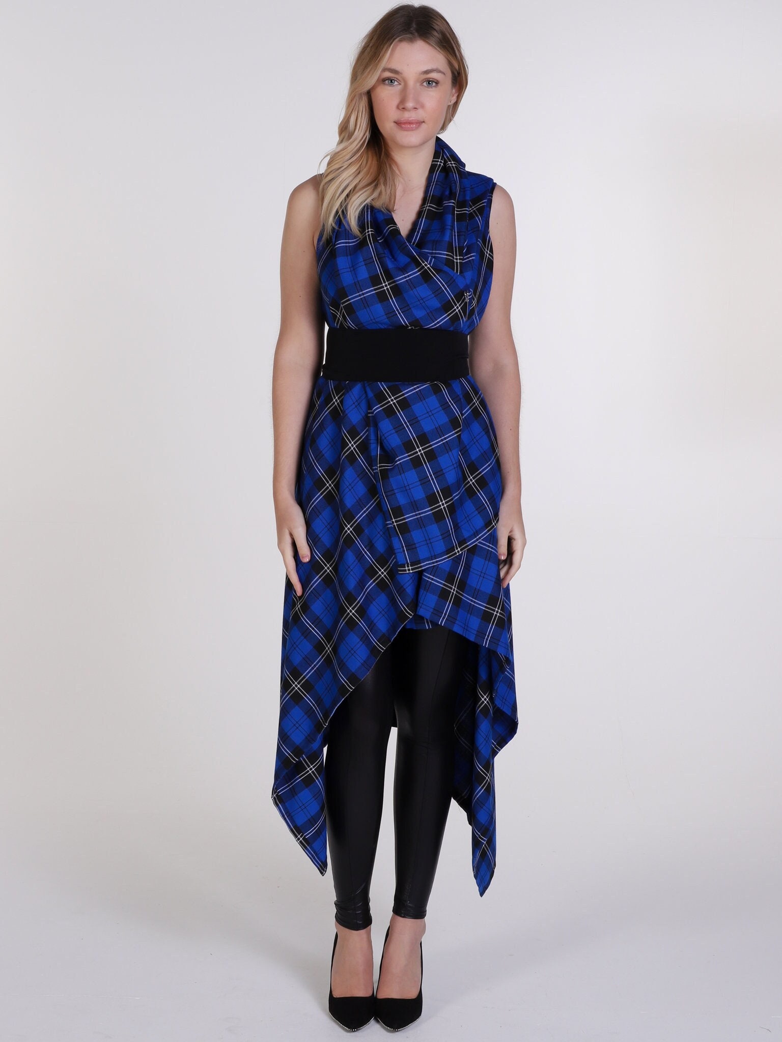 Blue Tartan Dress - Etsy UK
