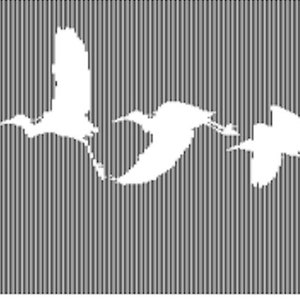 Storks. Book folding pattern. Cut and fold. Art print.