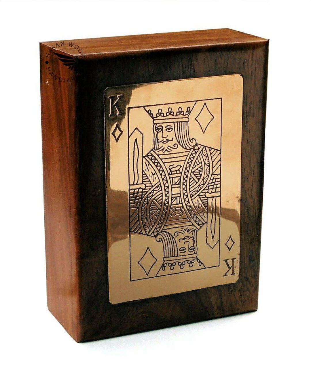 Handmade King Playing Card Wooden Box Personalised Playing Cards With Wooden Box of Sheesham Etsy