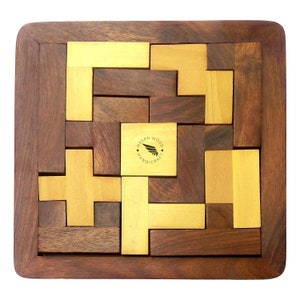 Wooden Jigsaw Puzzle - Wooden Toys/Games for Kids - Travel Games for Families - Unique Gifts for Children- Indoor Outdoor Board Games