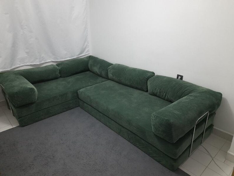 Wielofunkcyjna poduszka podłogowa z kordu, modułowe oparcie sofy Lego, poduszka wypoczynkowa pod telewizor, sportowy podłokietnik, prążkowana aksamitna poduszka podłogowa zdjęcie 19