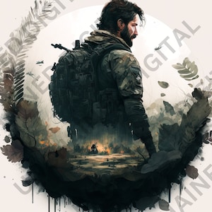 The Last of Us - Joel - Digital Art - Printable Wall Art - Video Game Art - Gamer Gifts