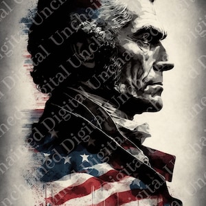 President Abraham Lincoln - Eyes on the Future - Digital Art - Digital Desk Prints - Printable Wall Art