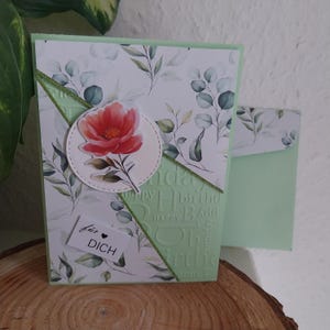 Carte de voeux anniversaire fleurs papillon carte spéciale
