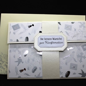 Karte zur Konfirmation mit Gutscheinfach
