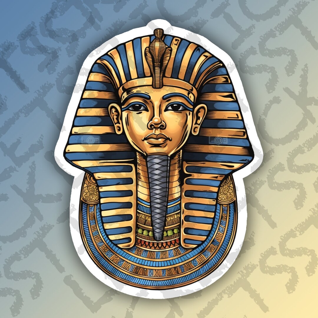 Pharaoh King Tutankhamun Sticker Cute Design Cartoon - Etsy