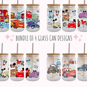 Pacchetto di 4 auto Libbey 16oz - Design a sublimazione - Download digitale del design a sublimazione - PNG