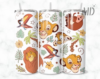 Magical Lion Skinny Tumbler, Jungle Lion Skinny Tumbler 20oz, Kids Tumbler Lion png Tumbler