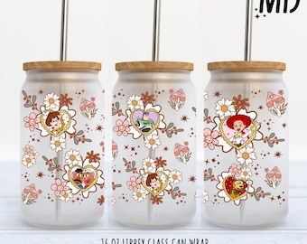 Envoltura para lata Story Friends Libbey de 16 oz - Diseño de sublimación - Vaso para lata Story Friends de 16 oz - Descarga digital de diseño de sublimación - PNG - Primavera de 16 oz