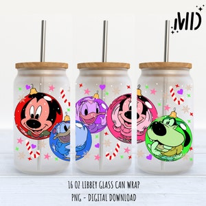 Magical Christmas Libbey 16 oz, Merry Christmas Glass Can 16oz, Santa Tumbler