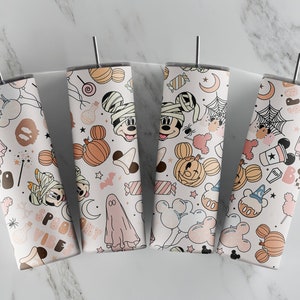Halloween Tumbler Wrap, Magical Halloween Sublimation Design, 20 oz Skinny Tumbler Designs, Mouse Halloween Tumbler PNG, Digital Download