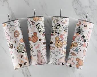 Envoltura de vaso de Halloween, diseño mágico de sublimación de Halloween, diseños de vaso flaco de 20 oz, vaso de Halloween de ratón PNG, descarga digital
