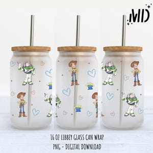 Story Friends Libbey 16oz Wrap - Design a sublimazione - Story Friends Can Glass 16oz - Design a sublimazione Download digitale - PNG