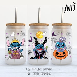 Halloween Magical Libbey 16 oz, Halloween Magical Glass Can 16oz, Scary Horror Tumbler 16oz