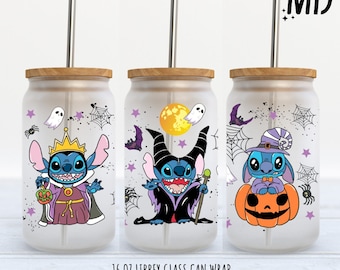 Halloween Magical Libbey 16 oz, Lata de vidrio mágico de Halloween 16 oz, Vaso de terror aterrador 16 oz