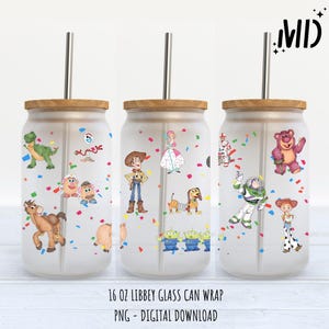 Story Friends Libbey 16oz Wrap - Sublimation Design - Story Friends Can Glass 16oz - Sublimation Design Digital Download - PNG