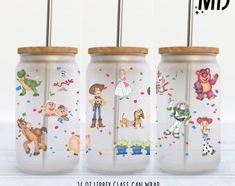 Story Friends Libbey 473 ml Wrap - Sublimeringsdesign - Story Friends burkglas 473 ml - Sublimeringsdesign digital nedladdning - PNG