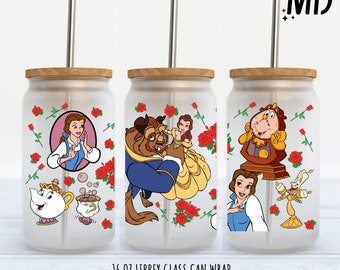 Princess Libbey 16oz, magisch glazen blikje ontwerp, Princess Tumbler Wrap