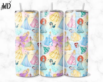 Magical Princess libbey 16oz, Magical Skinny Tumbler 20oz Design, Princess Tumbler Wrap 20oz