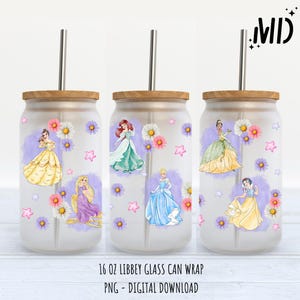 Magical Princess png, Snacks libbey 16oz, Halloween Tumbler Wrap 16oz