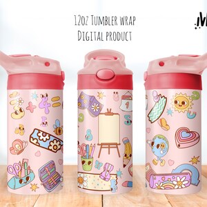 Back to School png, Back to School Sippy Cup 12oz, Flip Top Tumbler 12oz