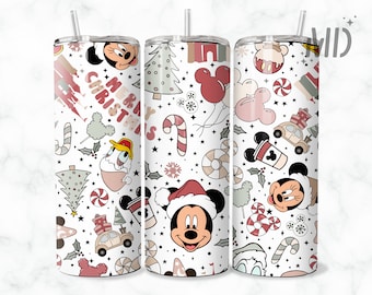 Christmas Tumbler Wrap, Magical Christmas Sublimation Design, 20 oz Skinny Tumbler Designs, Mouse Christmas Tumbler PNG, Digital Download