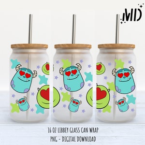 Monsters Libbey 16oz - Sublimation Design - Sublimation Design Digital Download - PNG
