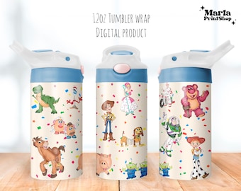 Cartoon Tumbler png, Toy World Sippy Cup 12oz, Boy Flip Top Tumbler 12oz