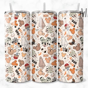 Halloween Tumbler Wrap, Magical Halloween Sublimation Design, 20 oz Skinny Tumbler Designs, Mouse Halloween Tumbler PNG, Digital Download
