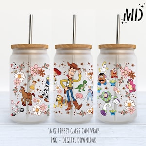 Story Friends Libbey 16oz Wrap - Sublimation Design - Story Friends Can Glass 16oz - Sublimation Design Digital Download - PNG
