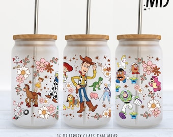 Story Friends Libbey 473 ml Wrap - Sublimeringsdesign - Story Friends burkglas 473 ml - Sublimeringsdesign digital nedladdning - PNG