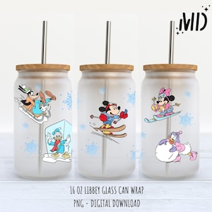 Magical Christmas Libbey 16 oz, Merry Christmas Glass Can 16oz, Santa Tumbler