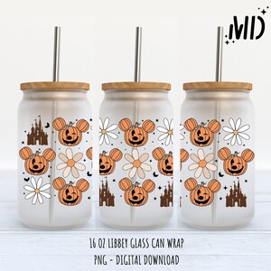 Gruseliger Kürbis Halloween Libbey 16 Unzen, Halloween Geister Glas Dose 16 Unzen, Neutral Orange Halloween Libbey 40 Unzen